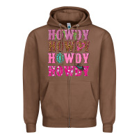 Chestnut pink howdy howdy howdy Zipper Hoodie - NancyCooperArtShop