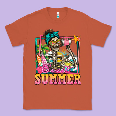 Sweet Summer Skeleton Classic Tee Designed By Jasminsmagicworld