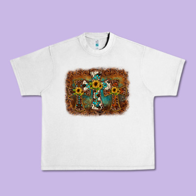 Cross Backgraund Urban Heavy Tee Designed By Jahusdesignshop