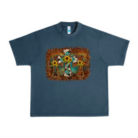 Midnight Navy cross backgraund Urban Heavy Tee - JahusDesignShop