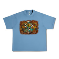 Pebble Blue cross backgraund Urban Heavy Tee - JahusDesignShop