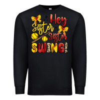 Black hey sister sister swing softball Premium Sweatshirt - Artiststas