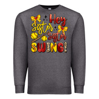 Hey Sister Sister Swing Softball Premium Sweatshirt | Teevron