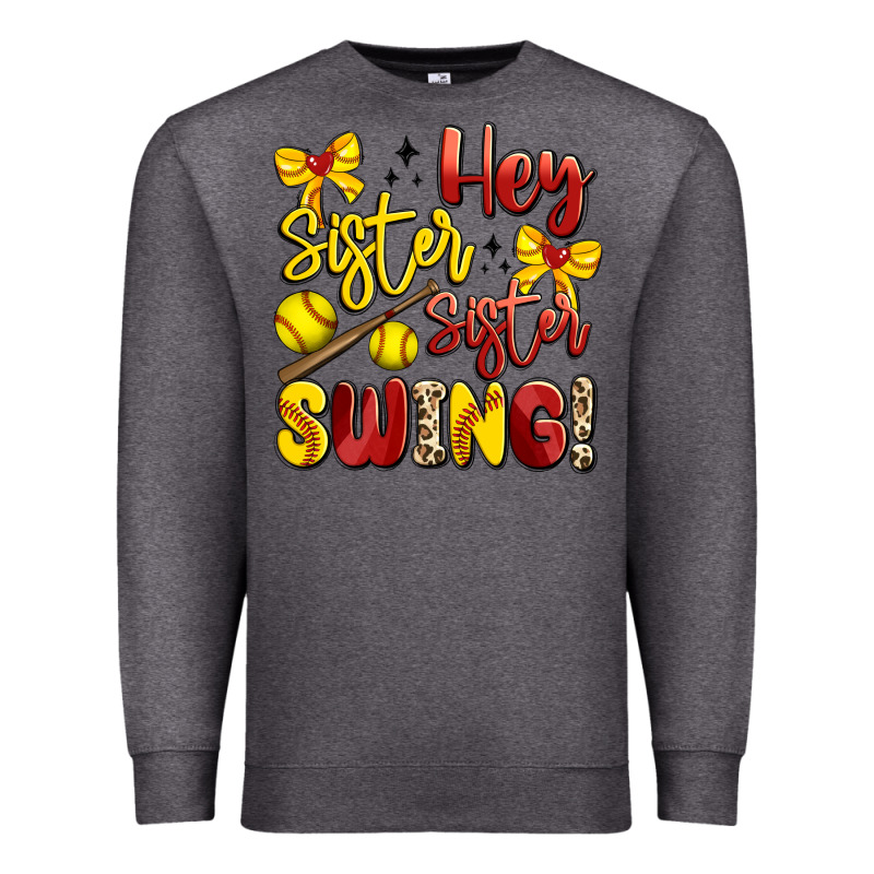 Hey Sister Sister Swing Softball Premium Sweatshirt by Artiststas | Teevron