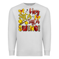Dove Grey hey sister sister swing softball Premium Sweatshirt - Artiststas