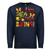 Navy hey sister sister swing softball Premium Sweatshirt - Artiststas