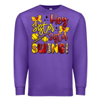 Purple hey sister sister swing softball Premium Sweatshirt - Artiststas