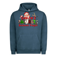Pigment Midnight Navy santas favorite baseball player Urban Hoodie - CowGirlArtShop