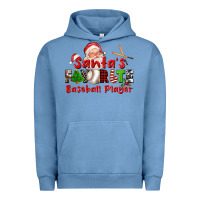 Pigment Pebble Blue santas favorite baseball player Urban Hoodie - CowGirlArtShop
