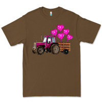 Cacao valentine's day pink tractor with pin heart balloons Premium Tee - RanaPortraitStore