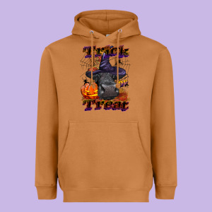 Trick Or Treat Black Angus Heifer Heavyweight Hoodie Designed By Lillyallendesigns