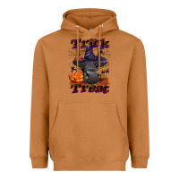 Meerkat Trick Or Treat Black Angus Heifer Heavyweight Hoodie - LillyAllenDesigns