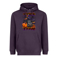 Plum Trick Or Treat Black Angus Heifer Heavyweight Hoodie - LillyAllenDesigns
