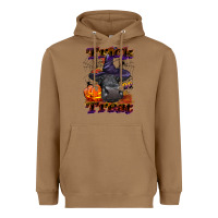 Toasted Coconut Trick Or Treat Black Angus Heifer Heavyweight Hoodie - LillyAllenDesigns