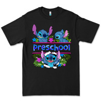 Black preview flower stitch blue preschool Premium Tee - AdoDesignShop
