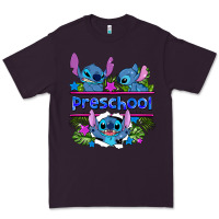 Plum preview flower stitch blue preschool Premium Tee - AdoDesignShop
