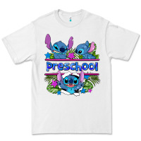 White preview flower stitch blue preschool Premium Tee - AdoDesignShop