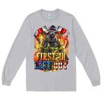 Moon Dust First In last Out American Firefighter Long Sleeve Tee - LillyAllenDesigns
