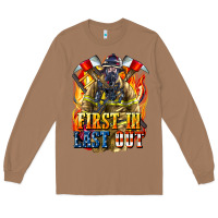 Toasted Coconut First In last Out American Firefighter Long Sleeve Tee - LillyAllenDesigns