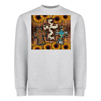 Heather Grey cross tumbler Heavyweight Sweatshirt - JahusDesignShop