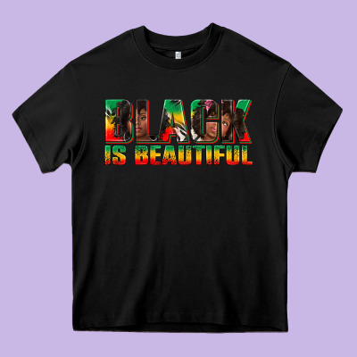Black Is Beautiful Juneteenth Heavy Core Tee Designed By Texasbilliewilder