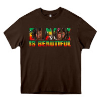 Chocolate Brown black is beautiful juneteenth Heavy Core Tee - texasbilliewilder