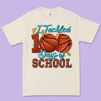 I Tackled 100days Of School Basketball Premium Tee Designed By Texasbilliewilder