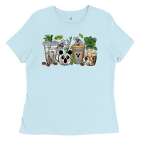 Baby Blue koala coffee cups Ladies Tee - texasbilliewilder