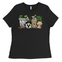 Black koala coffee cups Ladies Tee - texasbilliewilder