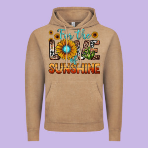 For The Love Of Sunshine Vintage Hoodie Designed By Jahusdesignshop
