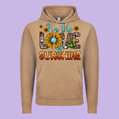 For The Love Of Sunshine Vintage Hoodie Designed By Jahusdesignshop