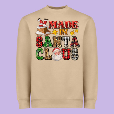 Made In Santa Claus Ado Heavyweight Sweatshirt Designed By Adodesignshop