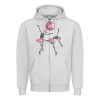 Dove Grey skeleton ballerina Zipper Hoodie - MaliasSmallBusiness