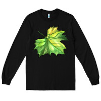 Black green leaf Long Sleeve Tee - BarkalooDesign