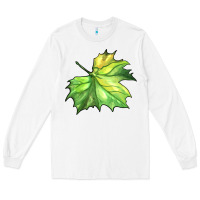 White green leaf Long Sleeve Tee - BarkalooDesign