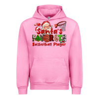 Fuchsia Pink santas favorite basketball player Urban Hoodie - CowGirlArtShop
