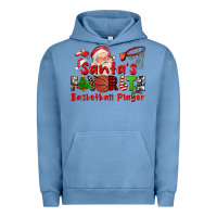 Pigment Pebble Blue santas favorite basketball player Urban Hoodie - CowGirlArtShop