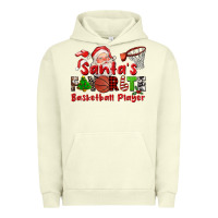 Pigment Pistachio santas favorite basketball player Urban Hoodie - CowGirlArtShop
