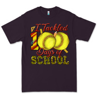Plum i tackled 100days of school softball Premium Tee - texasbilliewilder