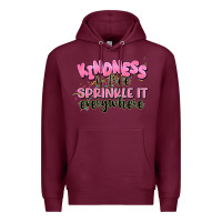 Burgundy kindness is free sprinkle it everywhere Premium Hoodie - JahusDesignShop
