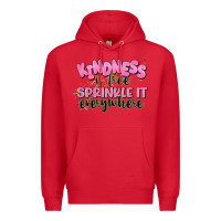 Red kindness is free sprinkle it everywhere Premium Hoodie - JahusDesignShop
