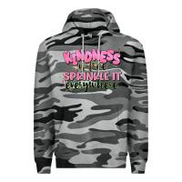 Slate Camo kindness is free sprinkle it everywhere Premium Hoodie - JahusDesignShop