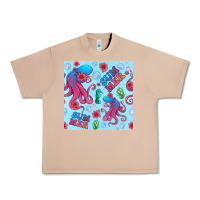 Burro summer and octopus seamless pattern Urban Heavy Tee - BundleAndBundleShop