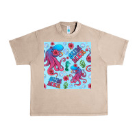 French Oak summer and octopus seamless pattern Urban Heavy Tee - BundleAndBundleShop