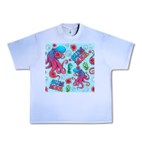 Grape Ice summer and octopus seamless pattern Urban Heavy Tee - BundleAndBundleShop