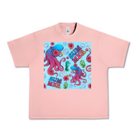 Salmon summer and octopus seamless pattern Urban Heavy Tee - BundleAndBundleShop