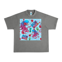 Tornado summer and octopus seamless pattern Urban Heavy Tee - BundleAndBundleShop
