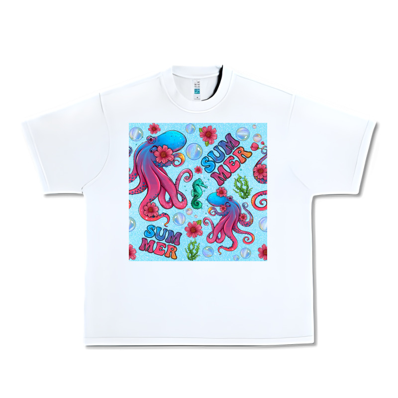 Summer And Octopus Seamless Pattern Urban Heavy Tee by BundleAndBundleShop | Teevron