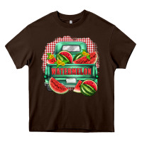 Chocolate Brown watermelon truck Heavy Core Tee - Zillion Design Studio