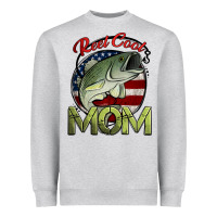 Heather Grey reel cool mom fishing Heavyweight Sweatshirt - Jasminsmagicworld